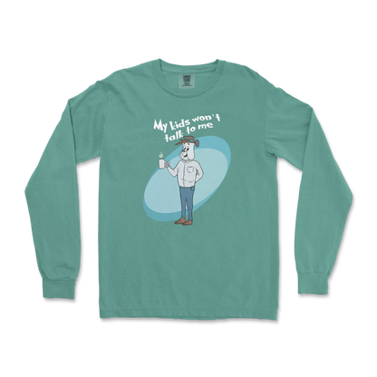 Comfort Colors Long Sleeve My Kids Wont Talk To Me in LightGreen