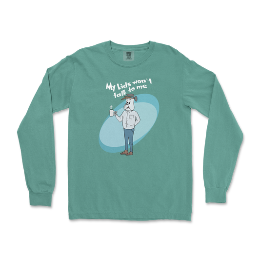 Comfort Colors Long Sleeve My Kids Wont Talk To Me in LightGreen