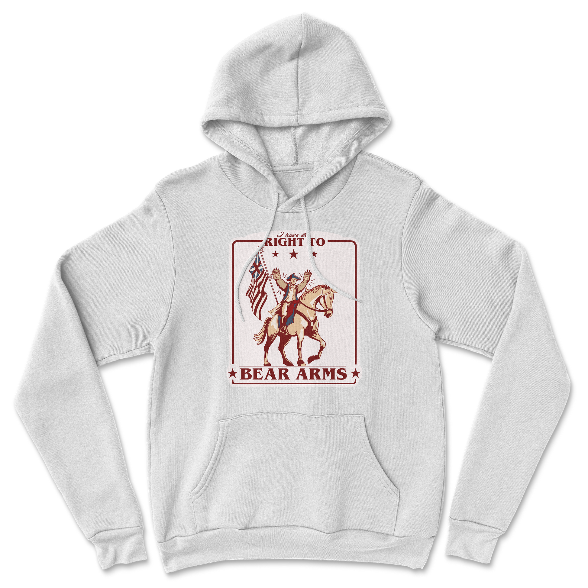 Heavy Blend Hoodie Right to Bear Arms in White