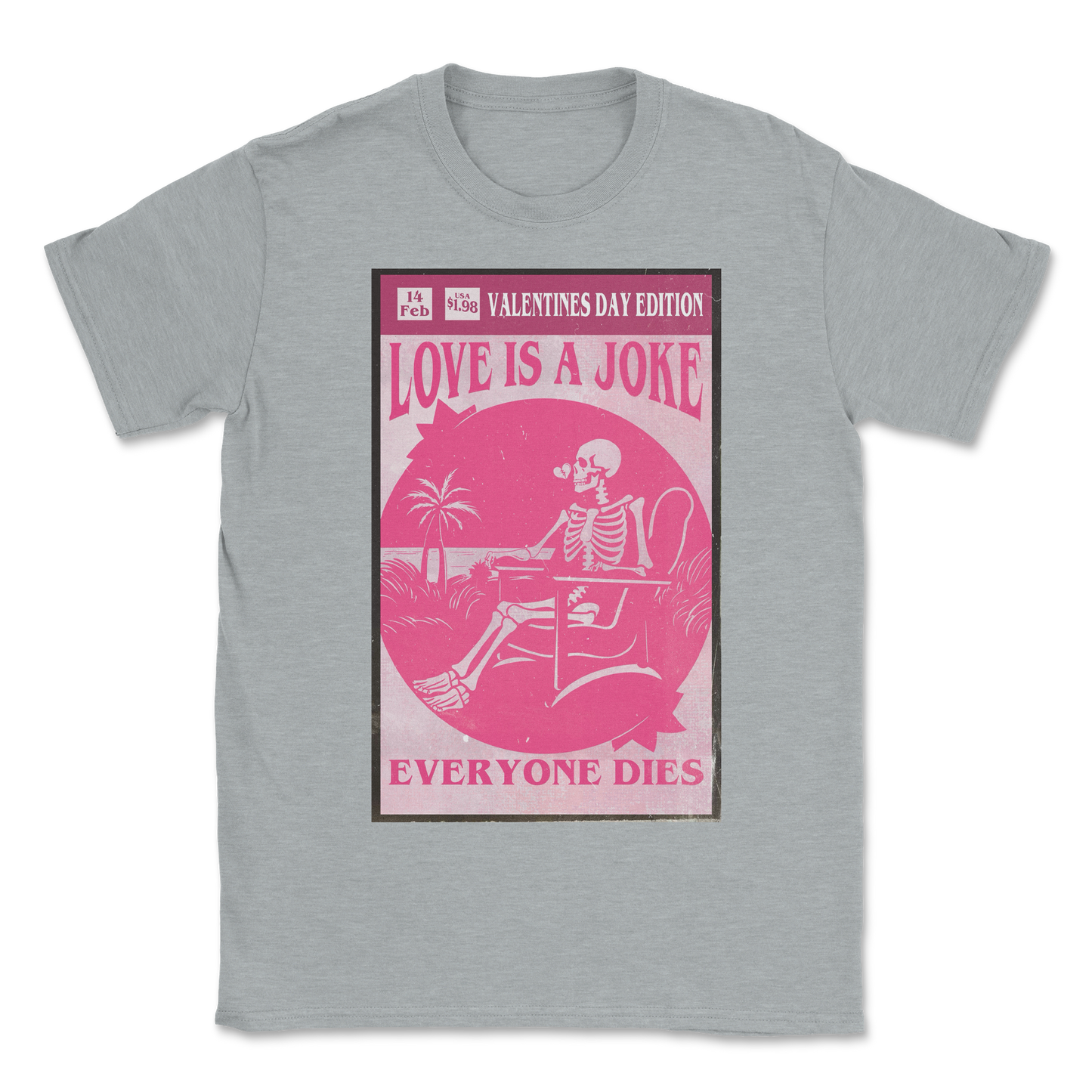 The Nice Shirt T-Shirt Love Is A Joke in Sport-Grey