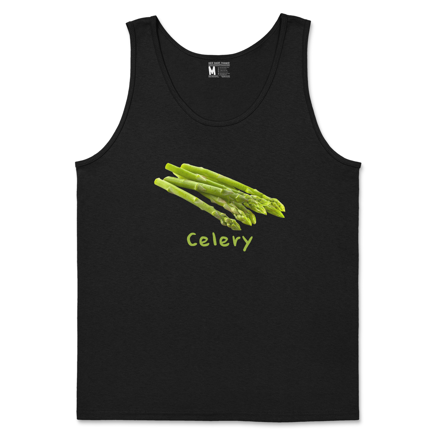 Gildan SoftStyle Tank Top Celery in Black