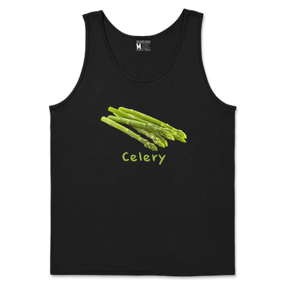 Gildan SoftStyle Tank Top Celery in Black