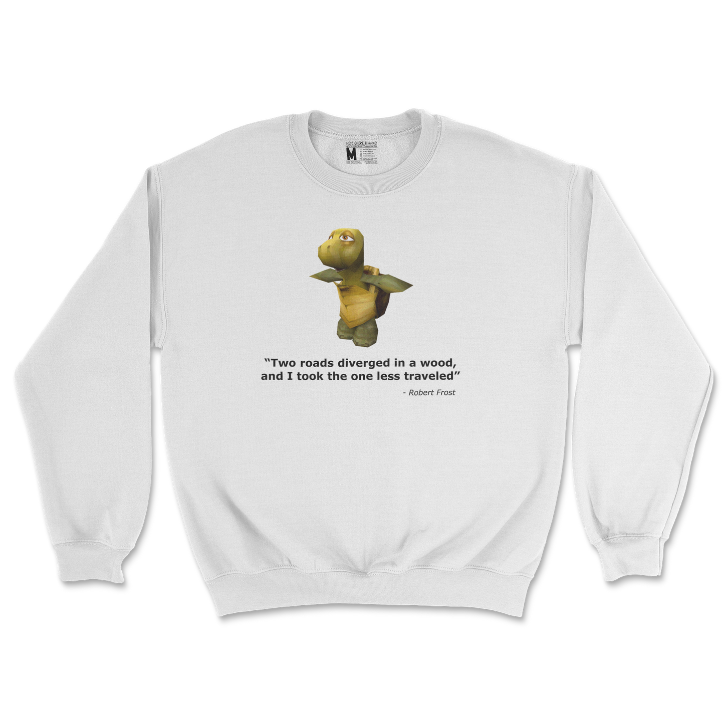 Gildan SoftStyle Crew Neck Robert Frost Quote in White