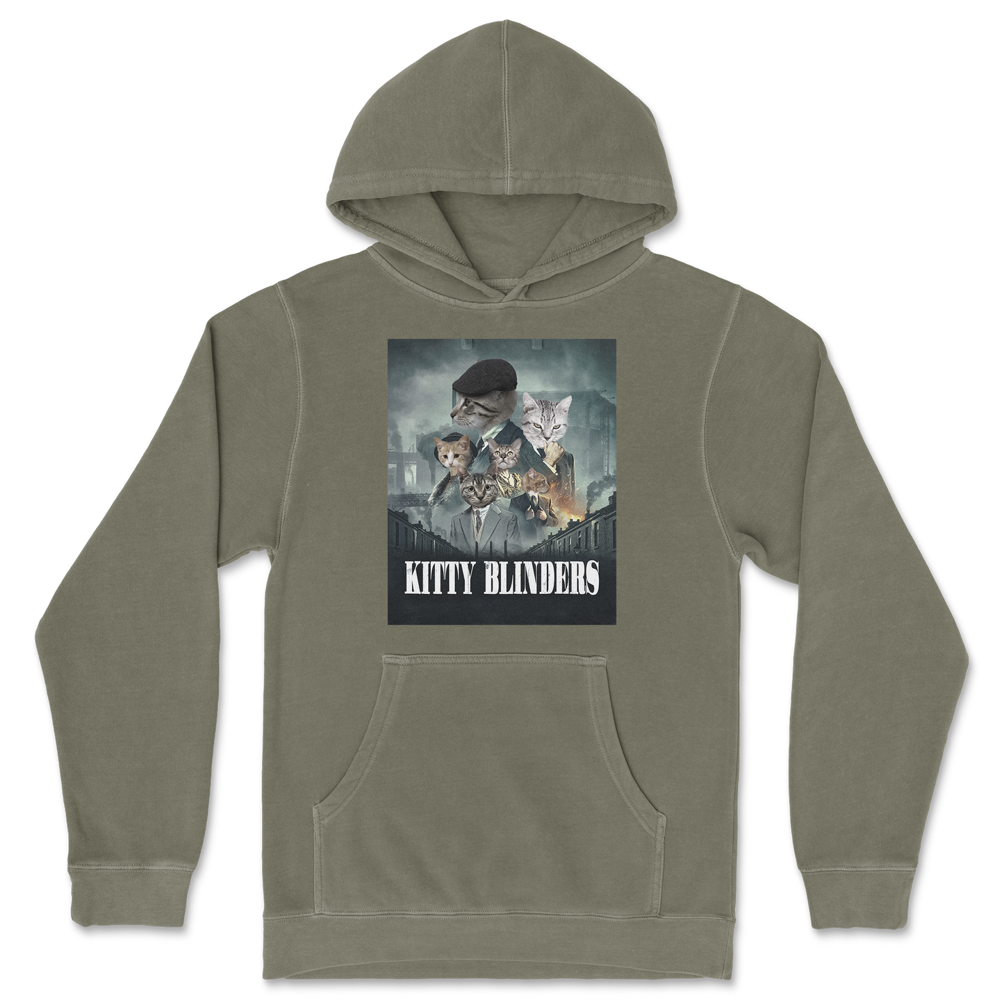 Independent Clothing Co. Hoodie Kitty Blinders in Olive