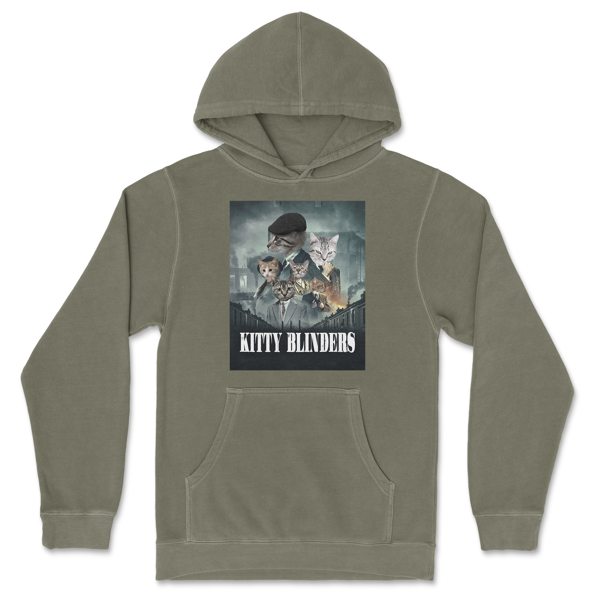 Independent Clothing Co. Hoodie Kitty Blinders in Olive