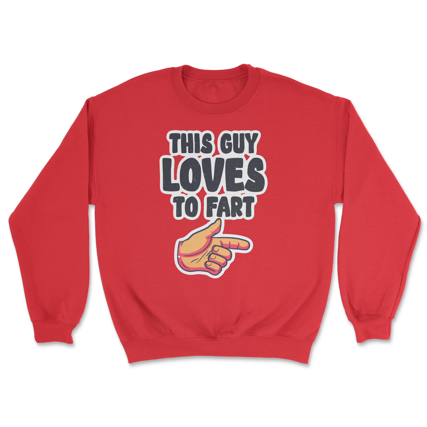 The Nice Shirt Crew Neck Who Farted  in Red