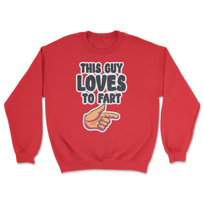 The Nice Shirt Crew Neck Who Farted  in Red