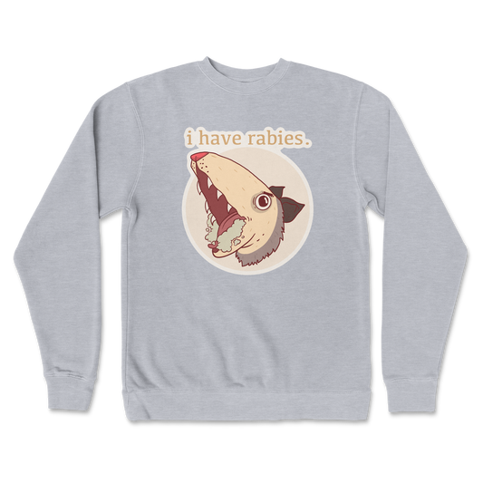 Independent Clothing Co. Crew Neck I Have Rabies in Grey Heather