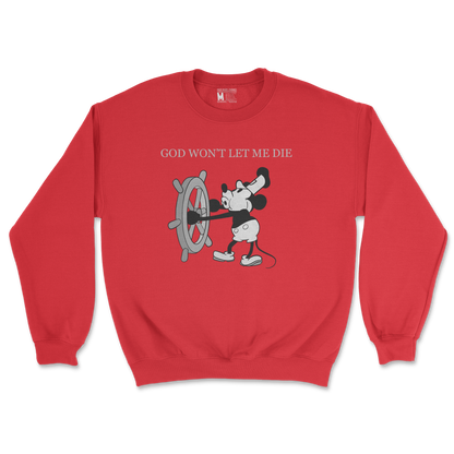 Gildan SoftStyle Crew Neck God Wont Let Me Die in Red