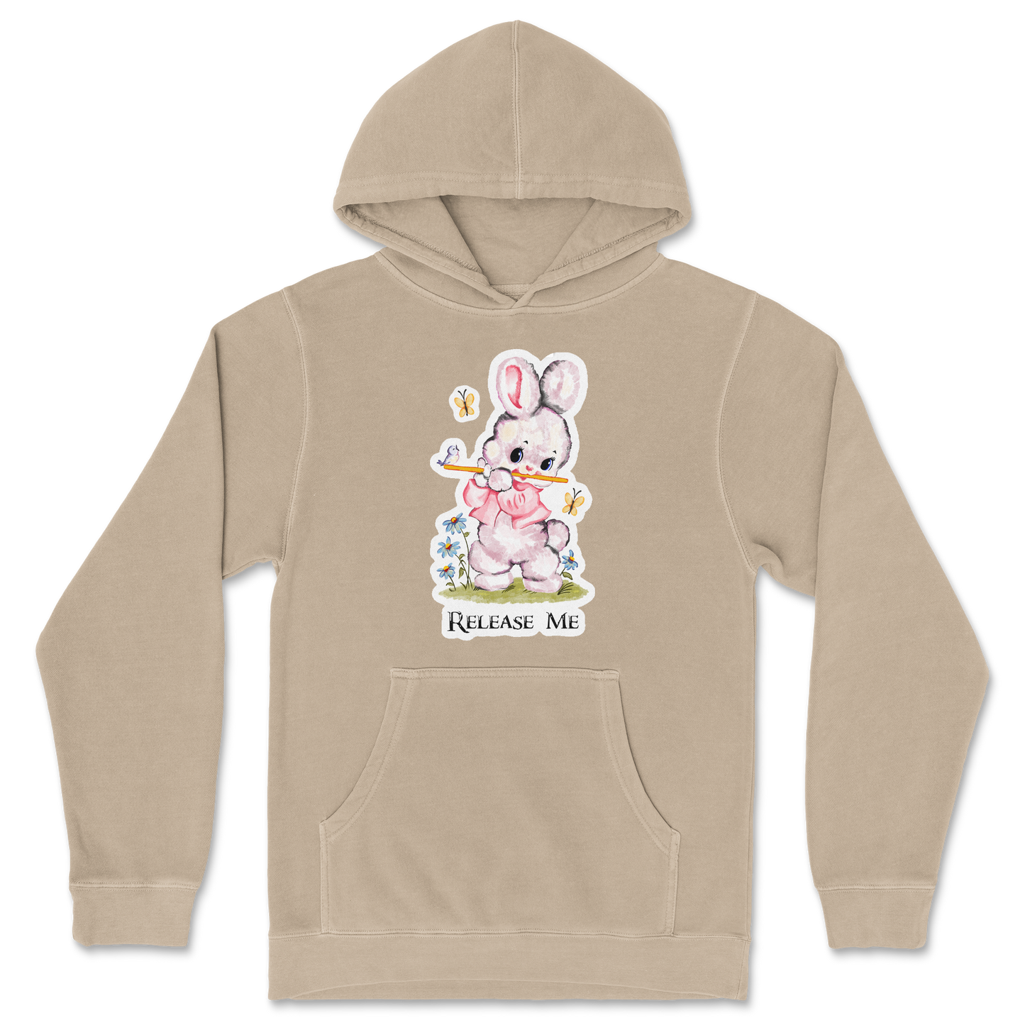 Independent Clothing Co. Hoodie Cute Bunny in Sandstone