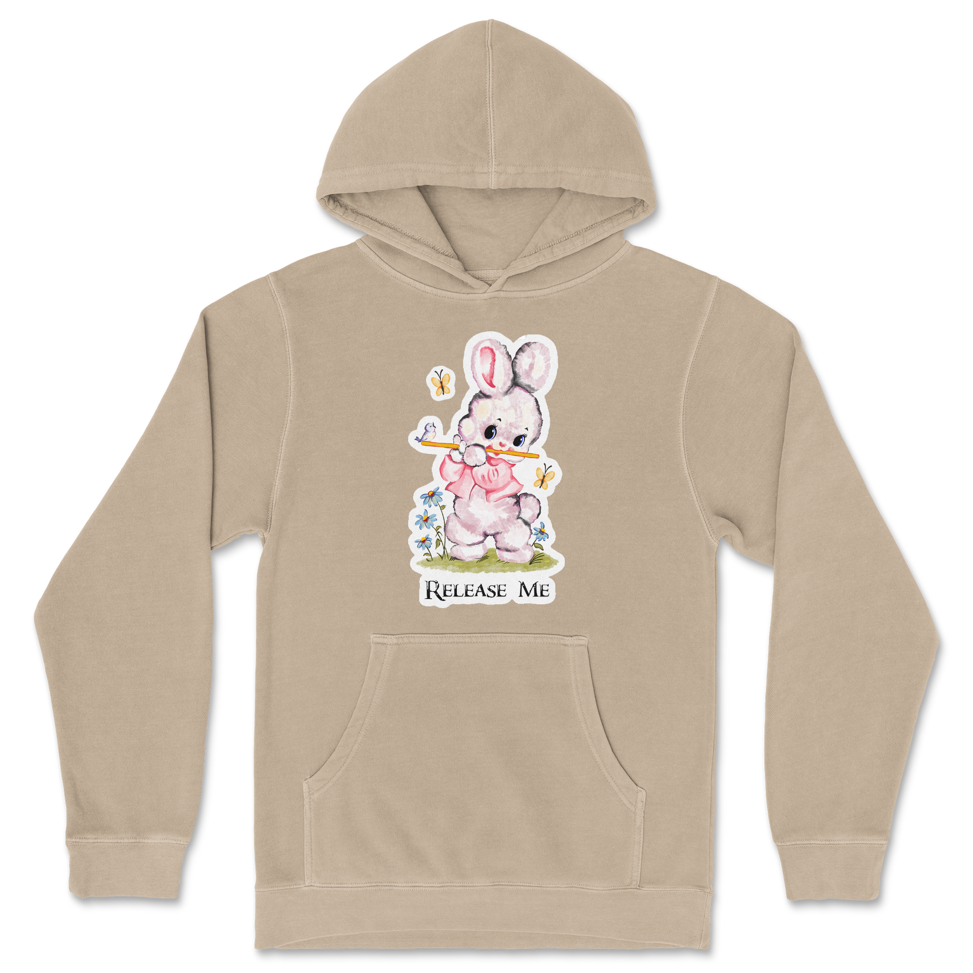 Independent Clothing Co. Hoodie Cute Bunny in Sandstone