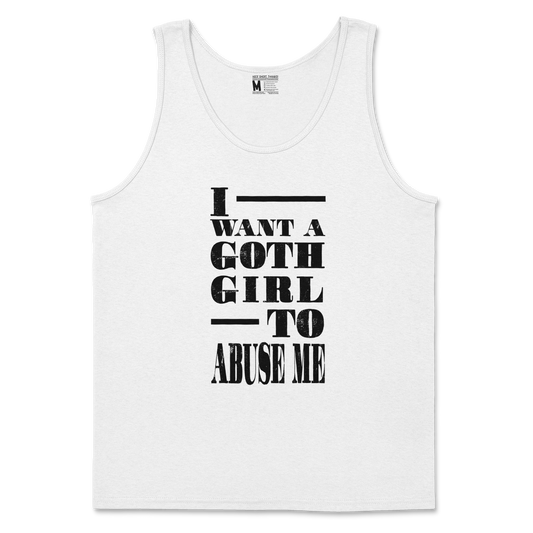 Gildan SoftStyle Tank Top I Want A Goth GF in White