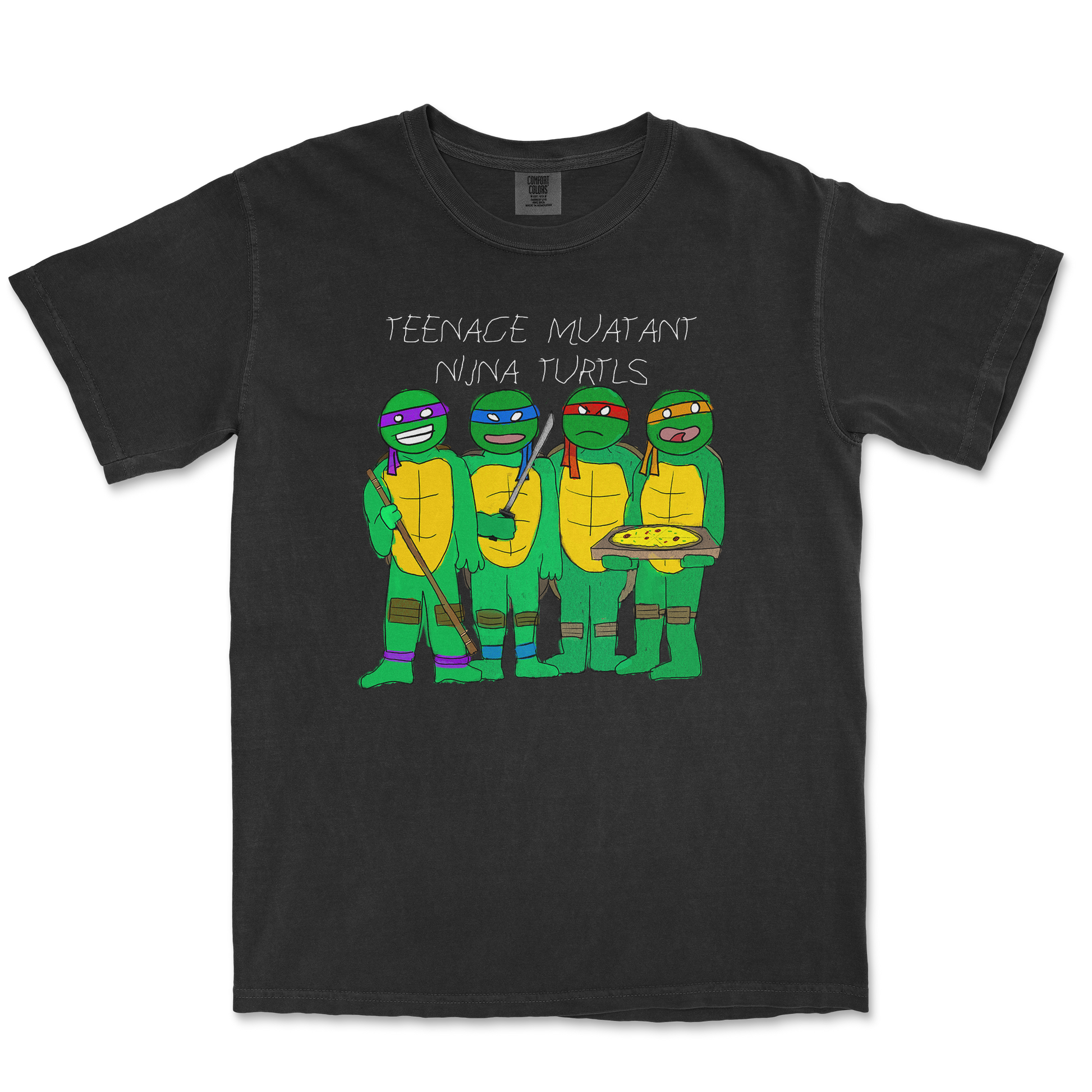 Comfort Colors T-Shirt Ninja Turtles in Black