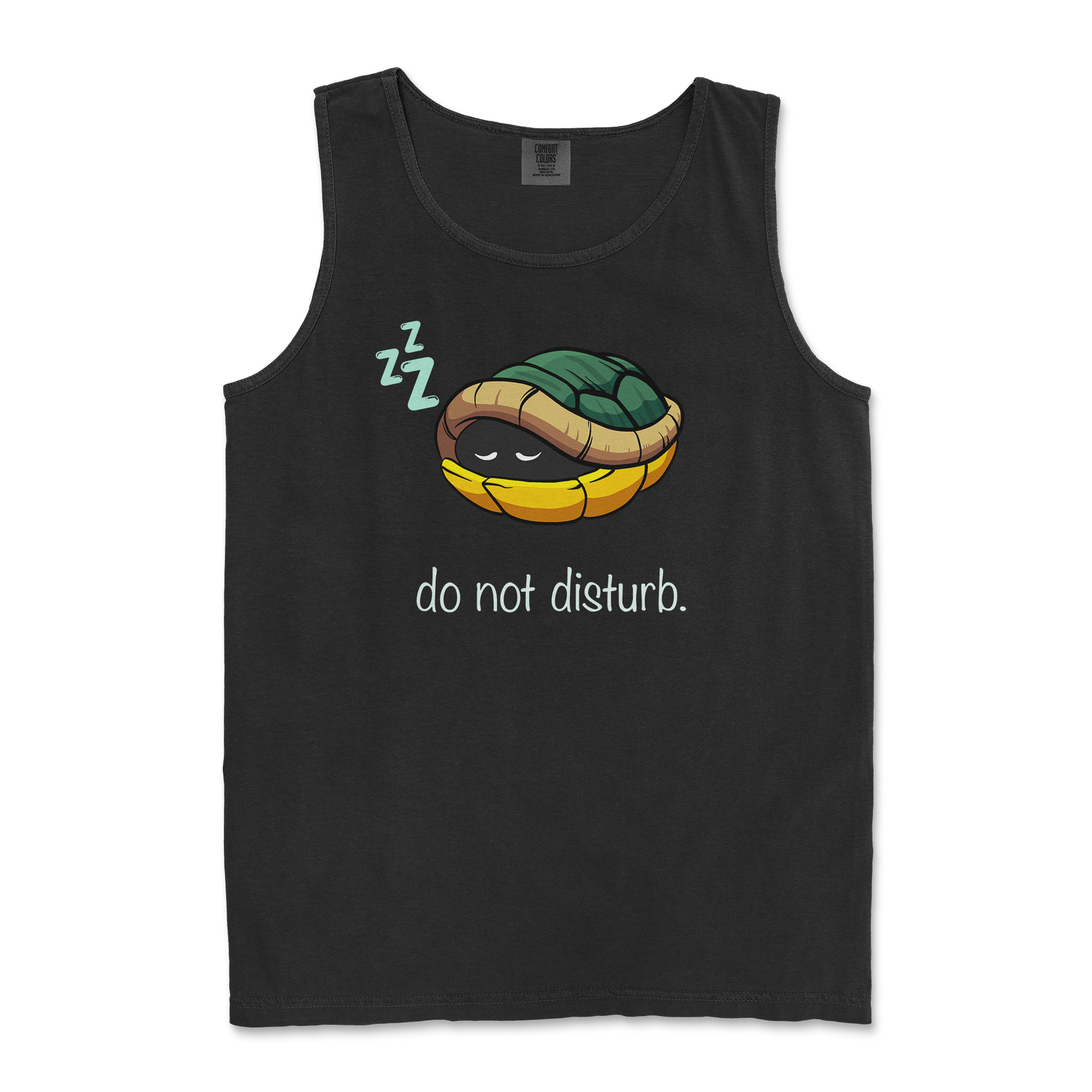 Comfort Colors Tank Top Sleepin Turtle in Black