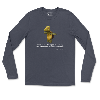 Gildan SoftStyle Long Sleeve Robert Frost Quote in Navy