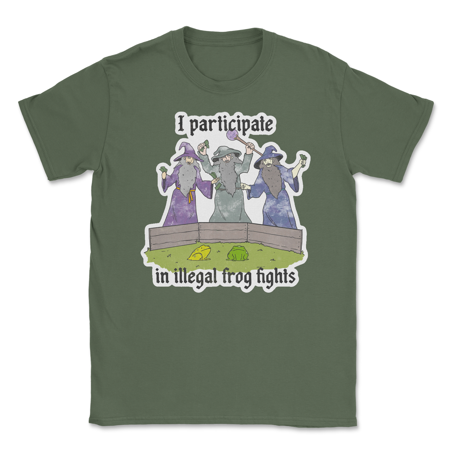 The Nice Shirt T-Shirt Wizard Activities  in Military-Green