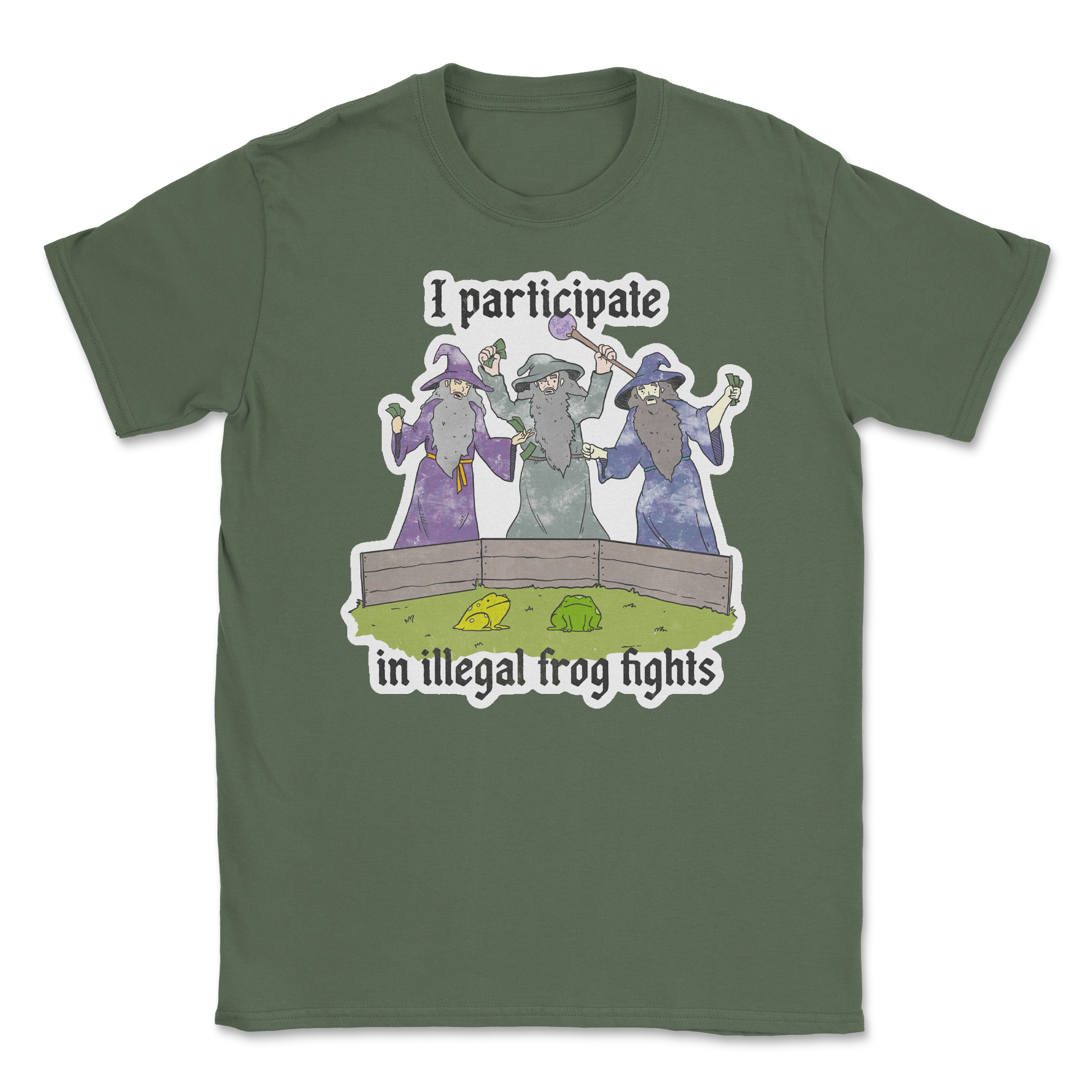 The Nice Shirt T-Shirt Wizard Activities  in Military-Green