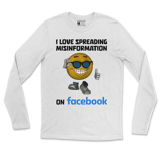 Gildan SoftStyle Long Sleeve Spreadin Misinformation in White