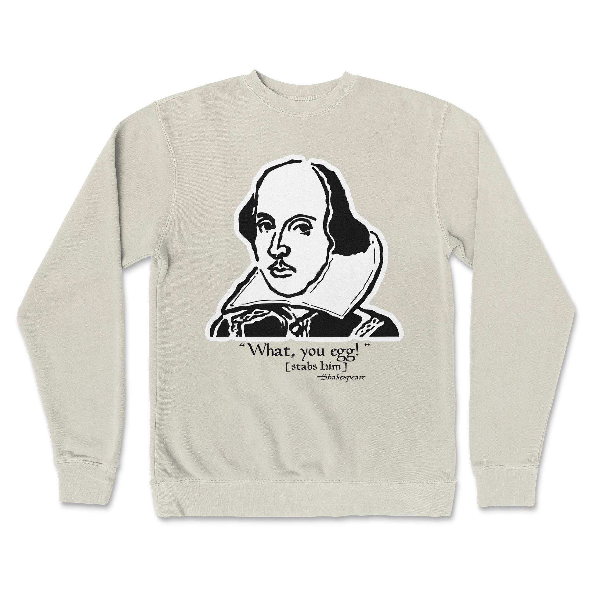 Independent Clothing Co. Crew Neck Shakespeare Quote  in Bone