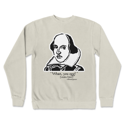 Independent Clothing Co. Crew Neck Shakespeare Quote  in Bone