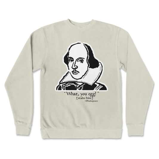 Independent Clothing Co. Crew Neck Shakespeare Quote  in Bone