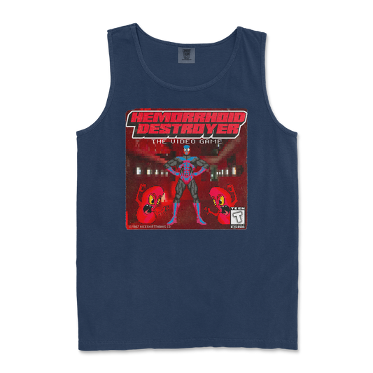 Comfort Colors Tank Top Hemorrhoid Destroyer  in True-Navy