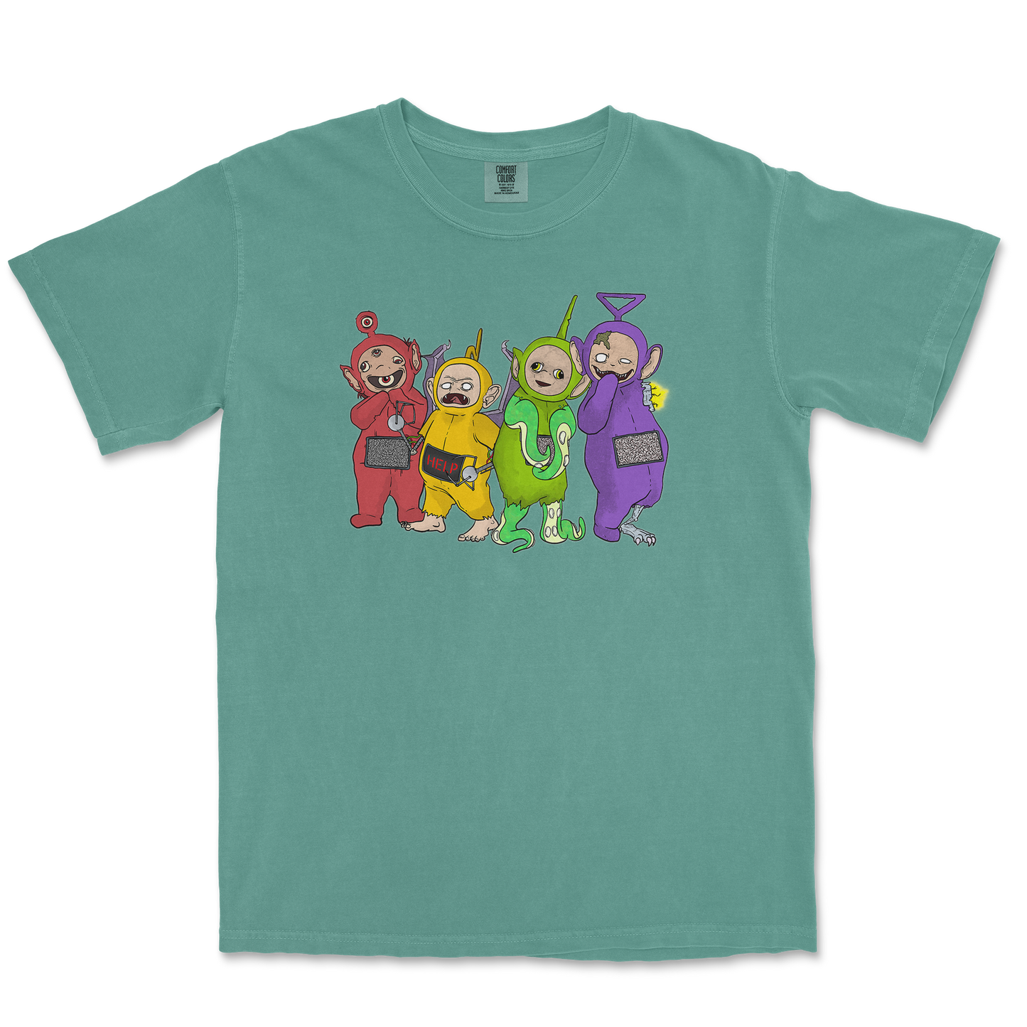 Comfort Colors T-Shirt Telatubbies in LightGreen