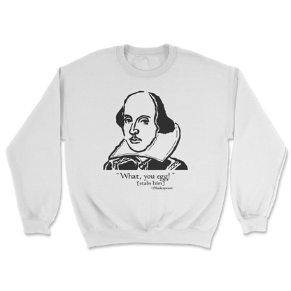 The Nice Shirt Crew Neck Shakespeare Quote  in White