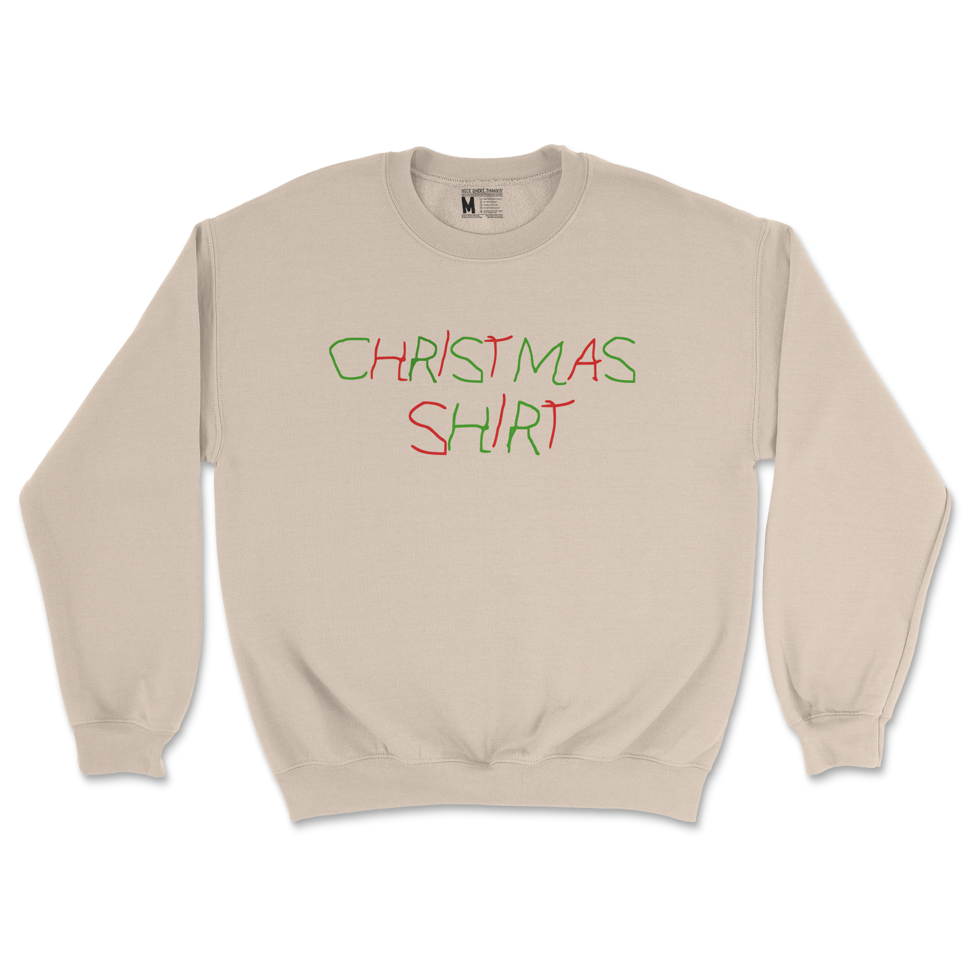 Gildan SoftStyle Crew Neck Christmas Shirt in Sand