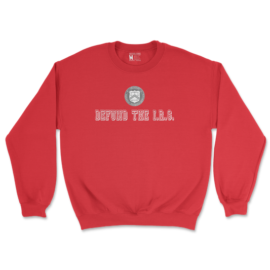 Gildan SoftStyle Crew Neck Defund The I.R.S. in Red