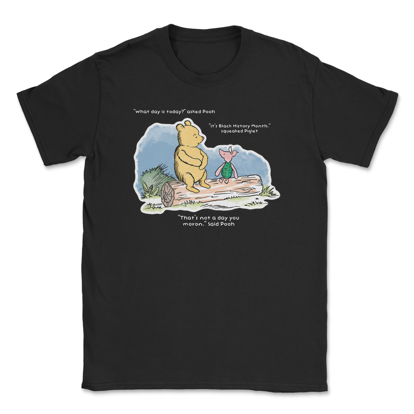 The Nice Shirt T-Shirt Winnie the Pooh  in Black