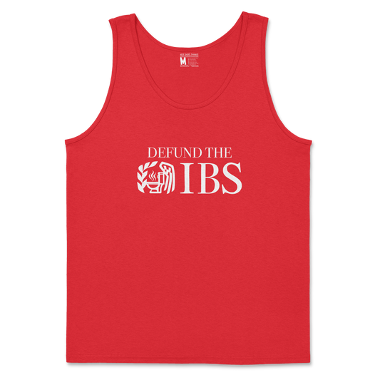 Gildan SoftStyle Tank Top Defund The IBS in Red