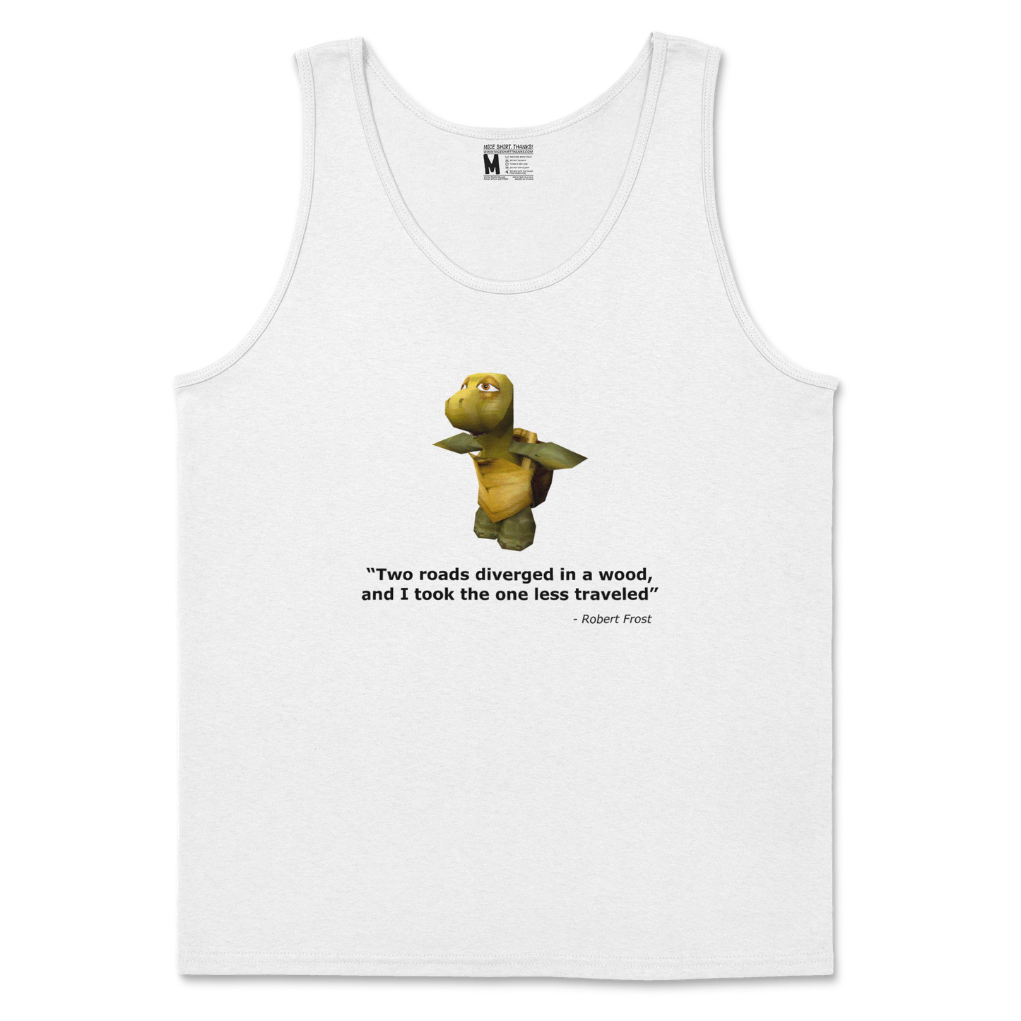 Gildan SoftStyle Tank Top Robert Frost Quote in White