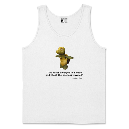 Gildan SoftStyle Tank Top Robert Frost Quote in White