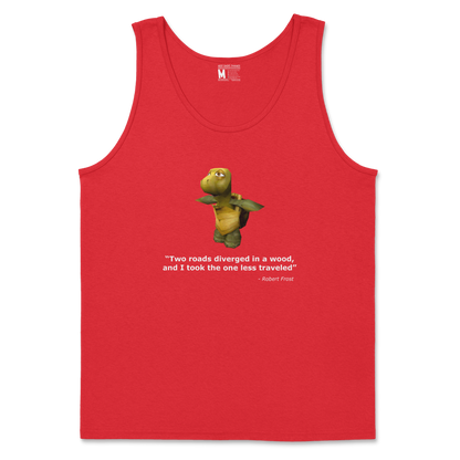 Gildan SoftStyle Tank Top Robert Frost Quote in Red