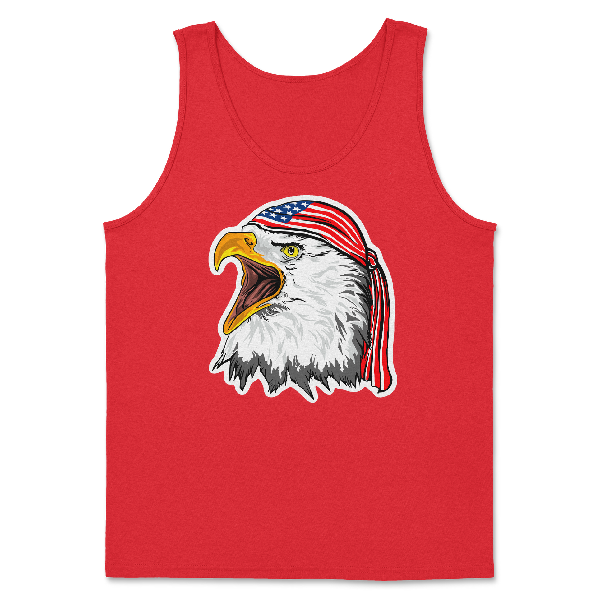 Heavy Blend Tank Top Freedom Eagle in Red
