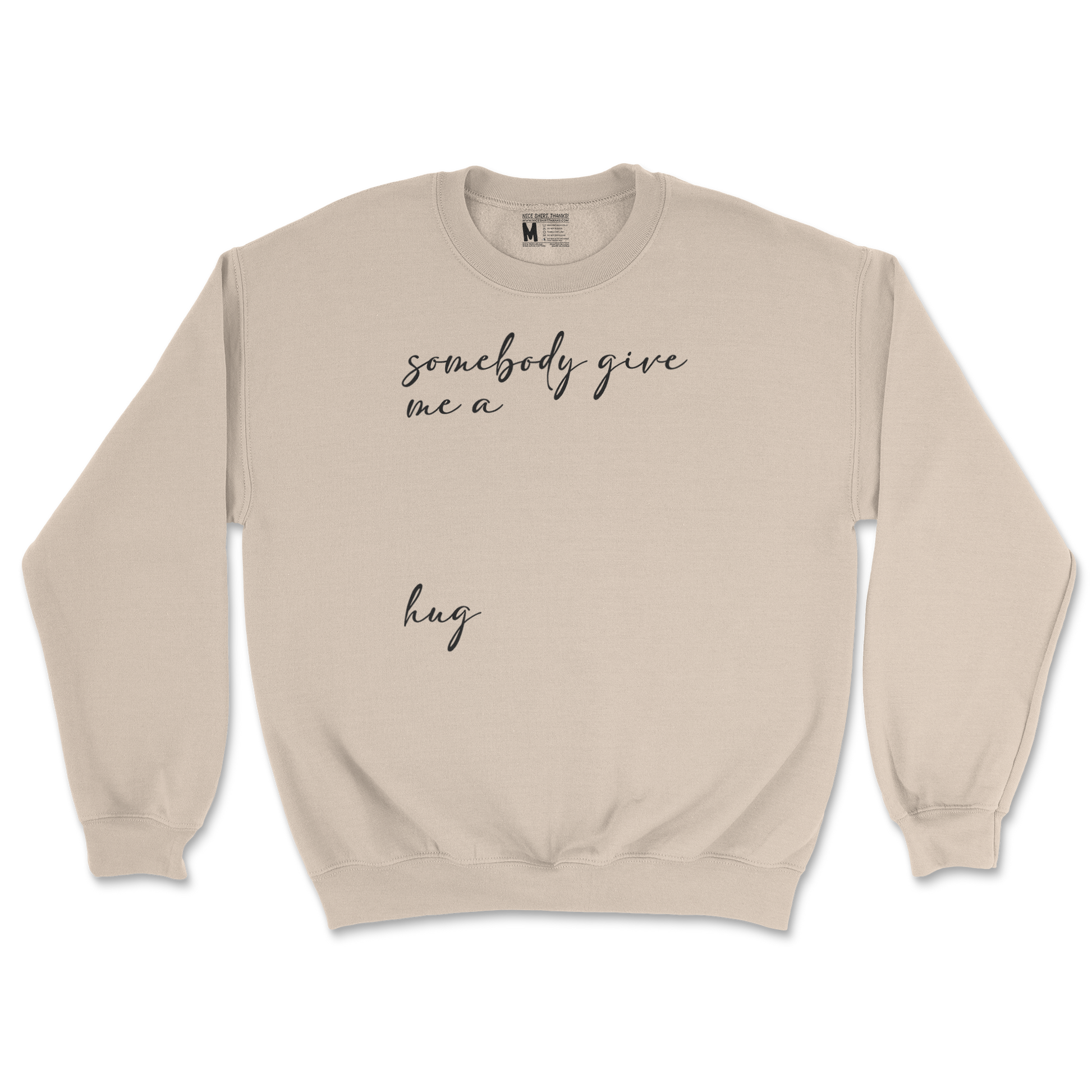 Gildan SoftStyle Crew Neck Hug Me in Sand