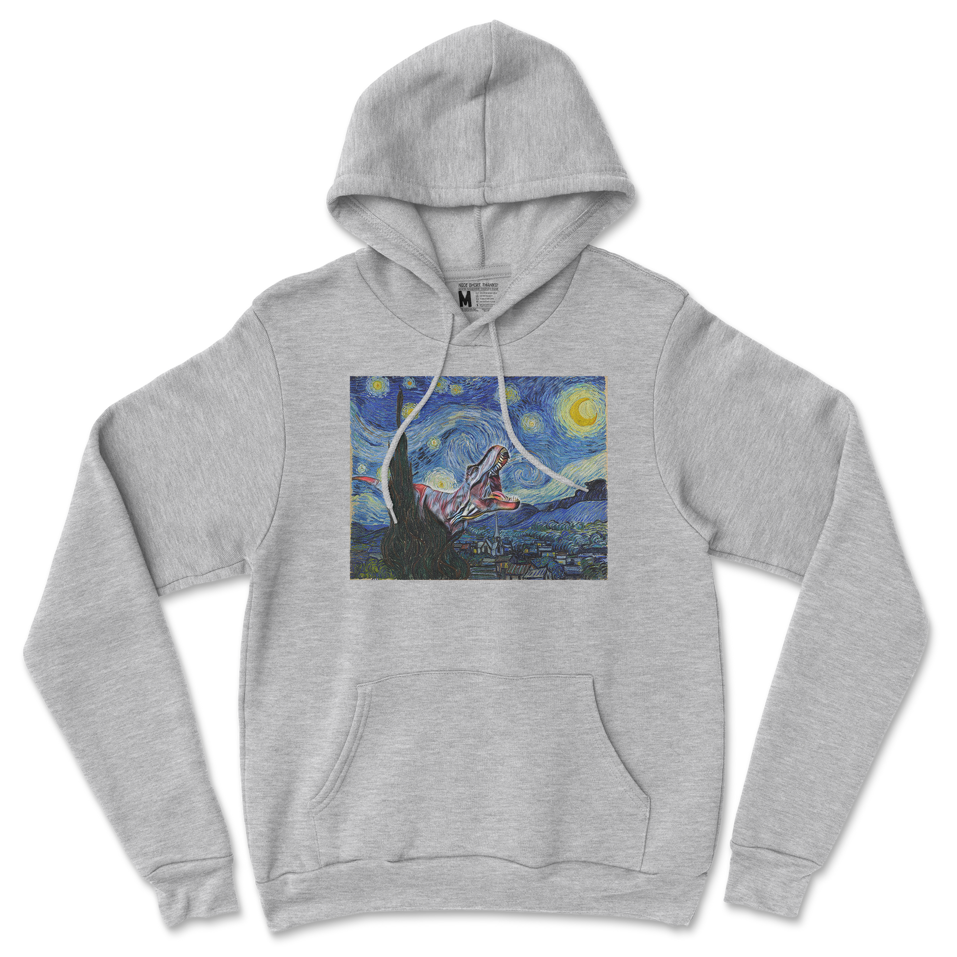 Gildan SoftStyle Hoodie Van Gogh but Cooler in Sports Grey