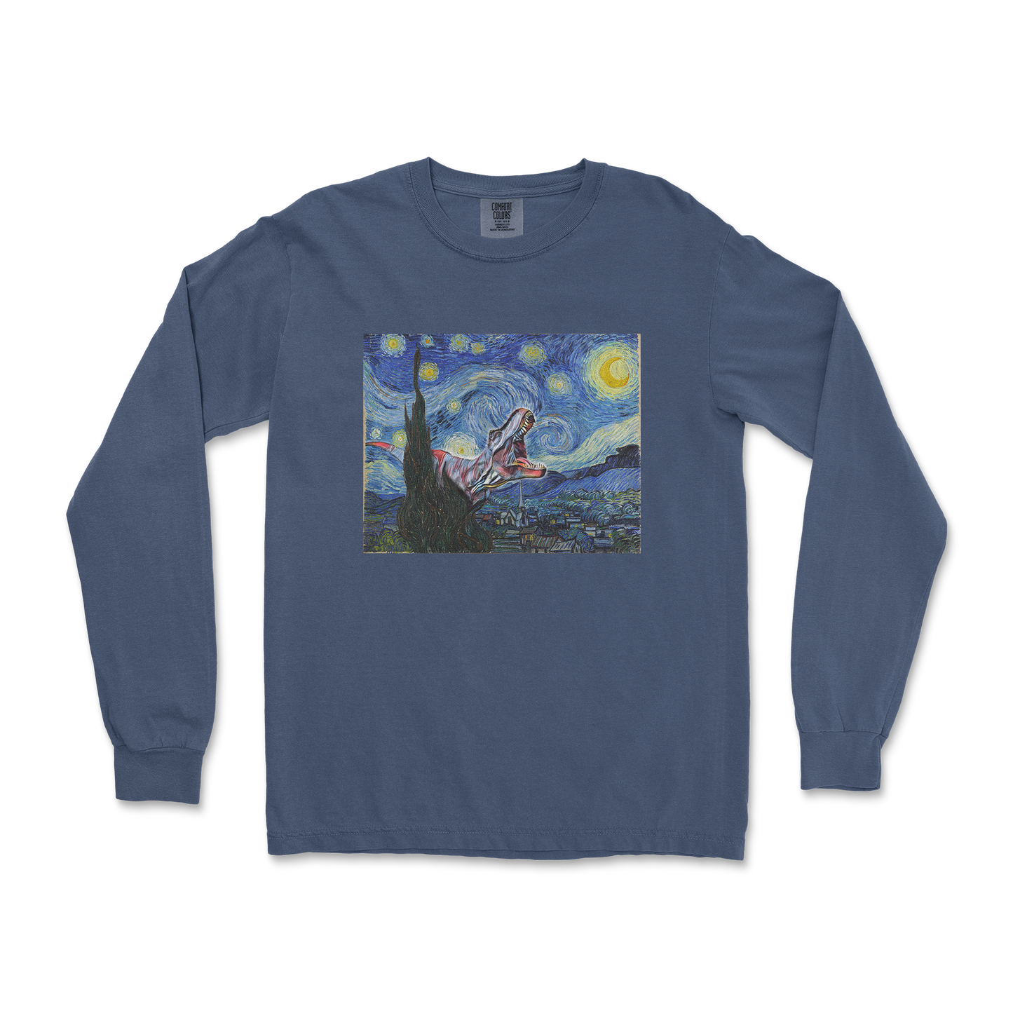 Comfort Colors Long Sleeve Van Gogh but Cooler in Midnight