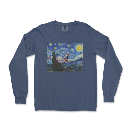 Comfort Colors Long Sleeve Van Gogh but Cooler in Midnight