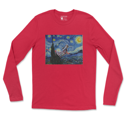 Gildan SoftStyle Long Sleeve Van Gogh but Cooler in Red