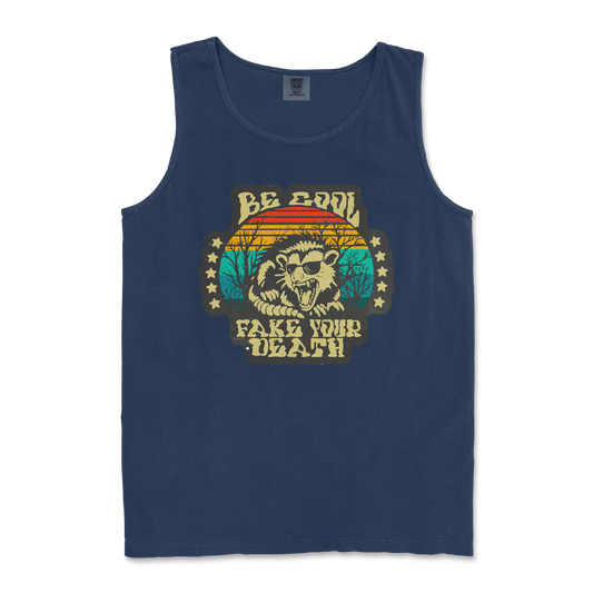 Comfort Colors Tank Top Fake Your Death in True Navy