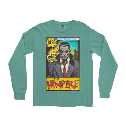 Comfort Colors Long Sleeve Sad Vampire in Light-Green