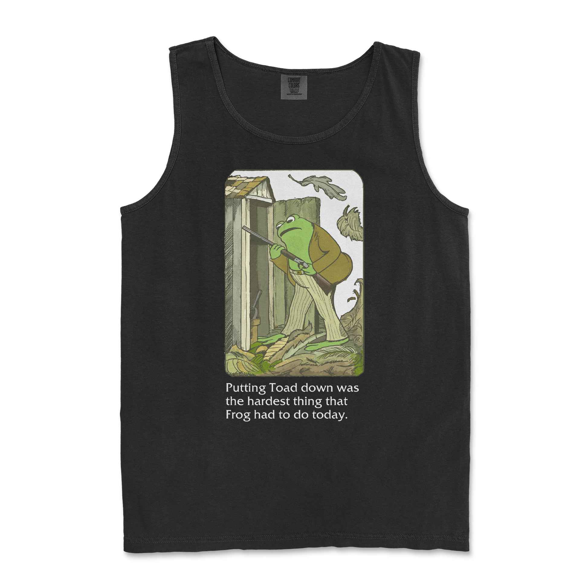 Comfort Colors Tank Top Frog and Toad  in Black