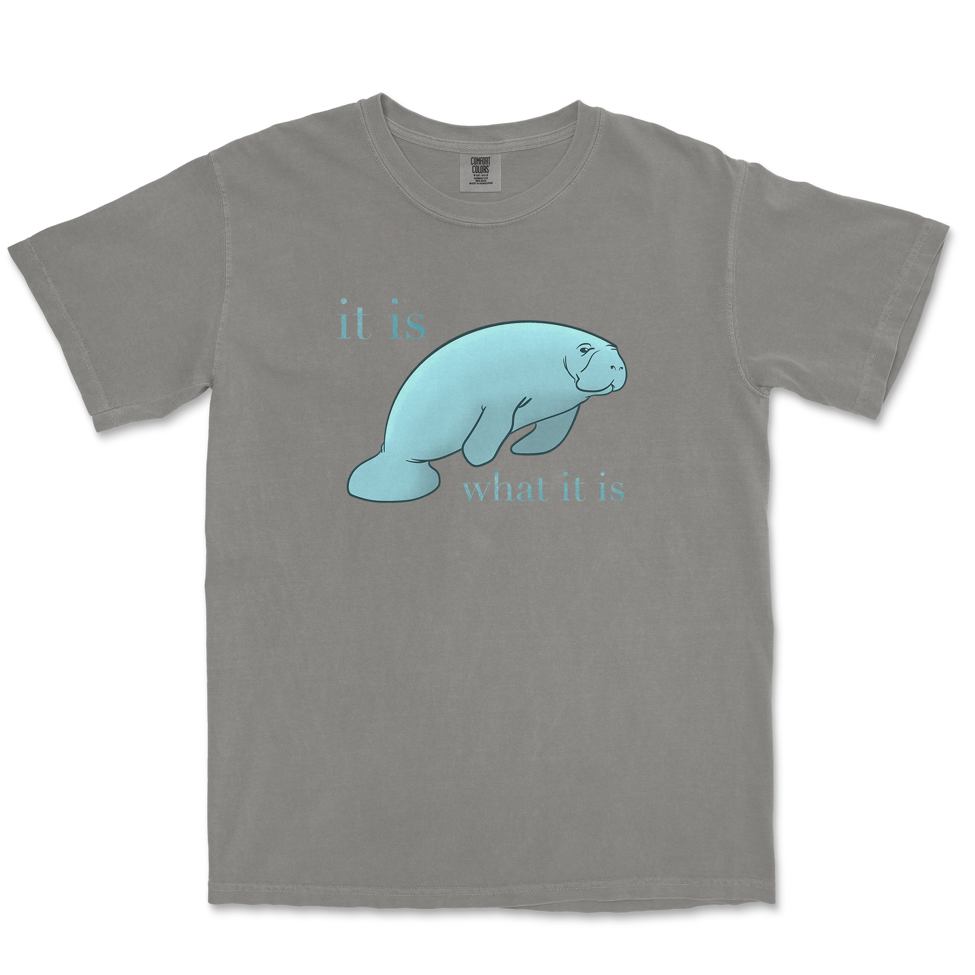 Comfort Colors T-Shirt Manatee in Grey