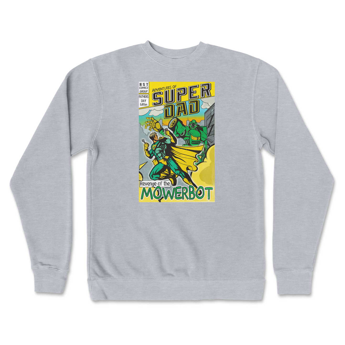 Independent Clothing Co. Crew Neck Super Dad in Grey-Heather