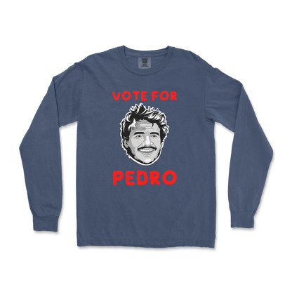 Comfort Colors Long Sleeve Vote For Pedro in Midnight