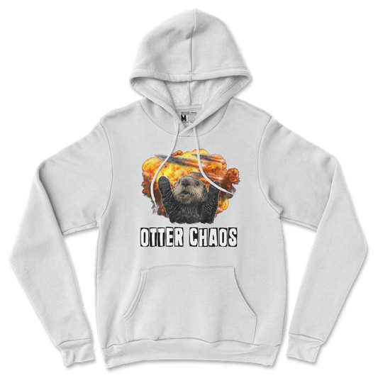 Gildan SoftStyle Hoodie Otter Chaos in White