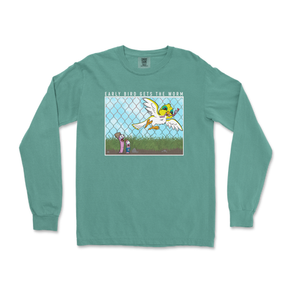 Comfort Colors Long Sleeve Early Bird in LightGreen