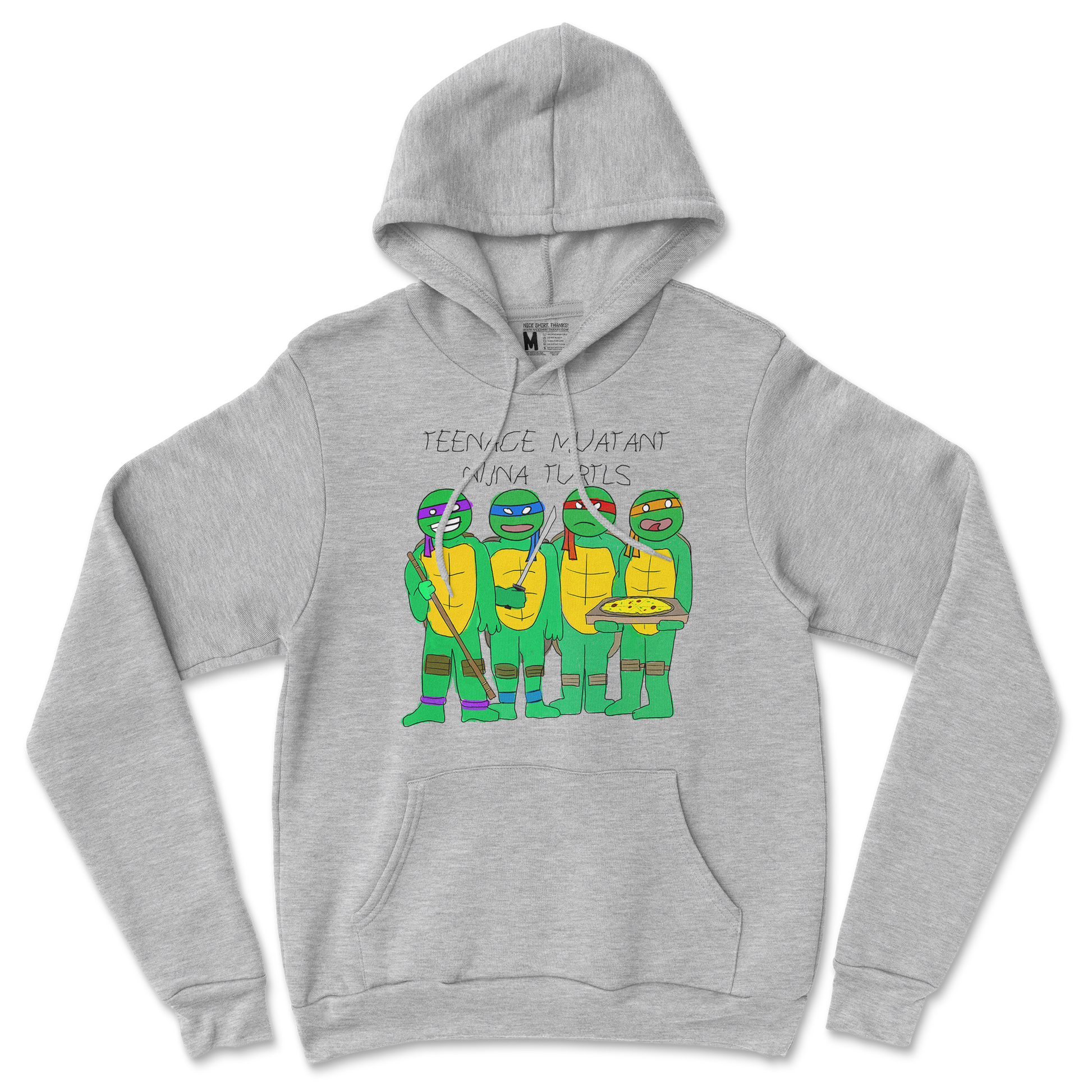 Gildan SoftStyle Hoodie Ninja Turtles in Sports Grey